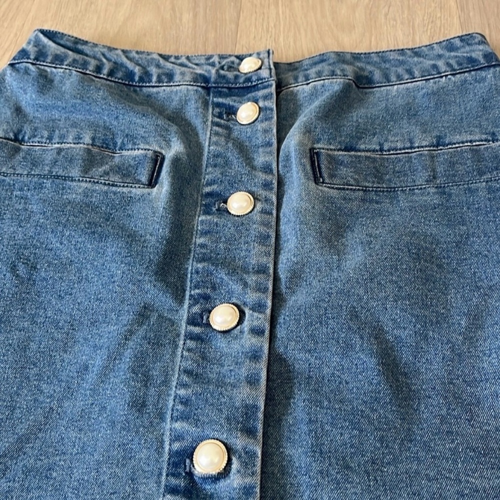 House of Harlow 1960 Blue Denim Mini Skirt